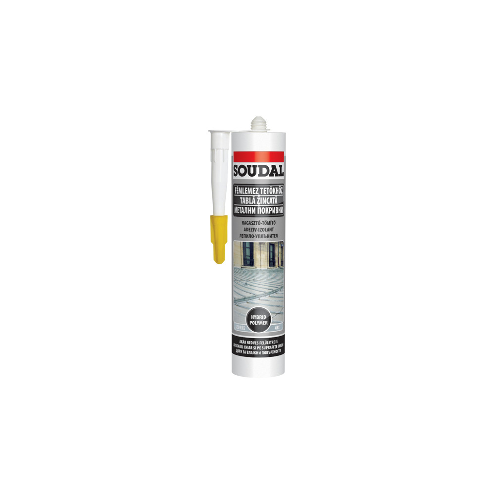 Лепило за поцинкована ламарина SOUDAL Colozinc, сив, 290 ml Лепило за поцинкована ламарина SOUDAL Colozinc, сив, 290 ml