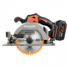 Акумулаторен безчетков циркуляр AIMSAK BL22S80, 22 V, 2 x 6 Ah, 165 мм