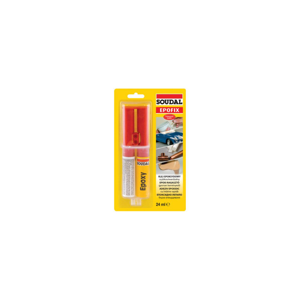 Двукомпонентно епоксидно лепило SOUDAL, Epofix, 24 ml