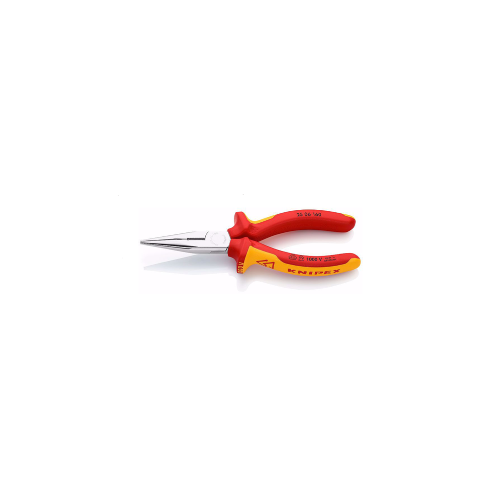 Клещи "плоскоустни" прави VDE 1000V, Knipex, 160 мм Клещи "плоскоустни" прави VDE 1000V, Knipex, 160 мм