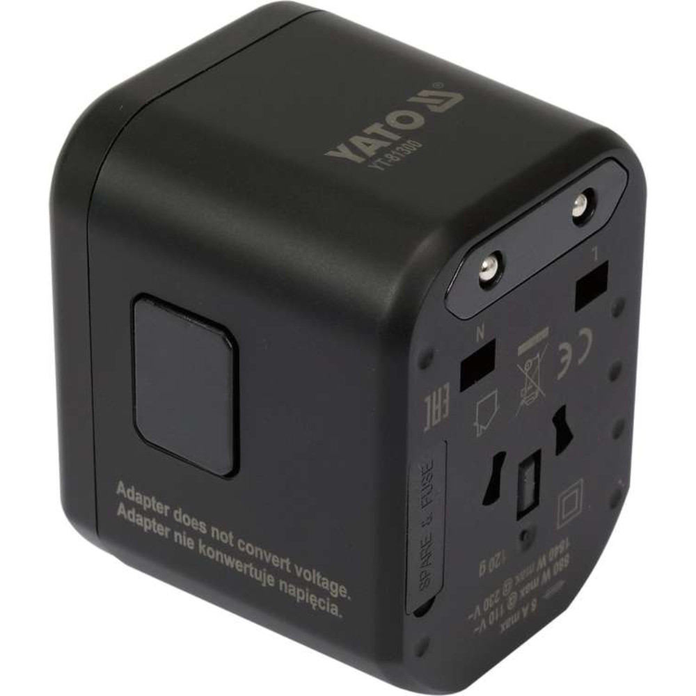 Универсално зарядно / адаптер YATO, QC 3.0, USB-C, 5-12 V, 18 W Универсално зарядно / адаптер YATO, QC 3.0, USB-C, 5-12 V, 18 W