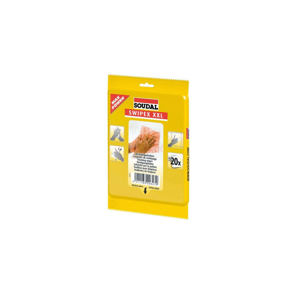 Почистващи кърпи SOUDAL Swipex, 20 броя (плик) Почистващи кърпи SOUDAL Swipex, 20 броя (плик)