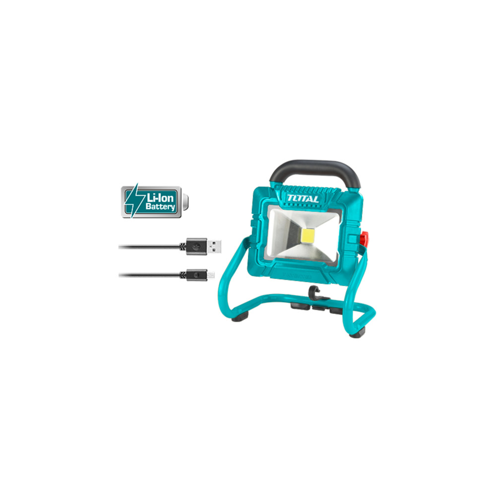 Акумулаторна LED работна лампа TOTAL, 3.6 V, 5000 mAh, 900 lm Акумулаторна LED работна лампа TOTAL, 3.6 V, 5000 mAh, 900 lm