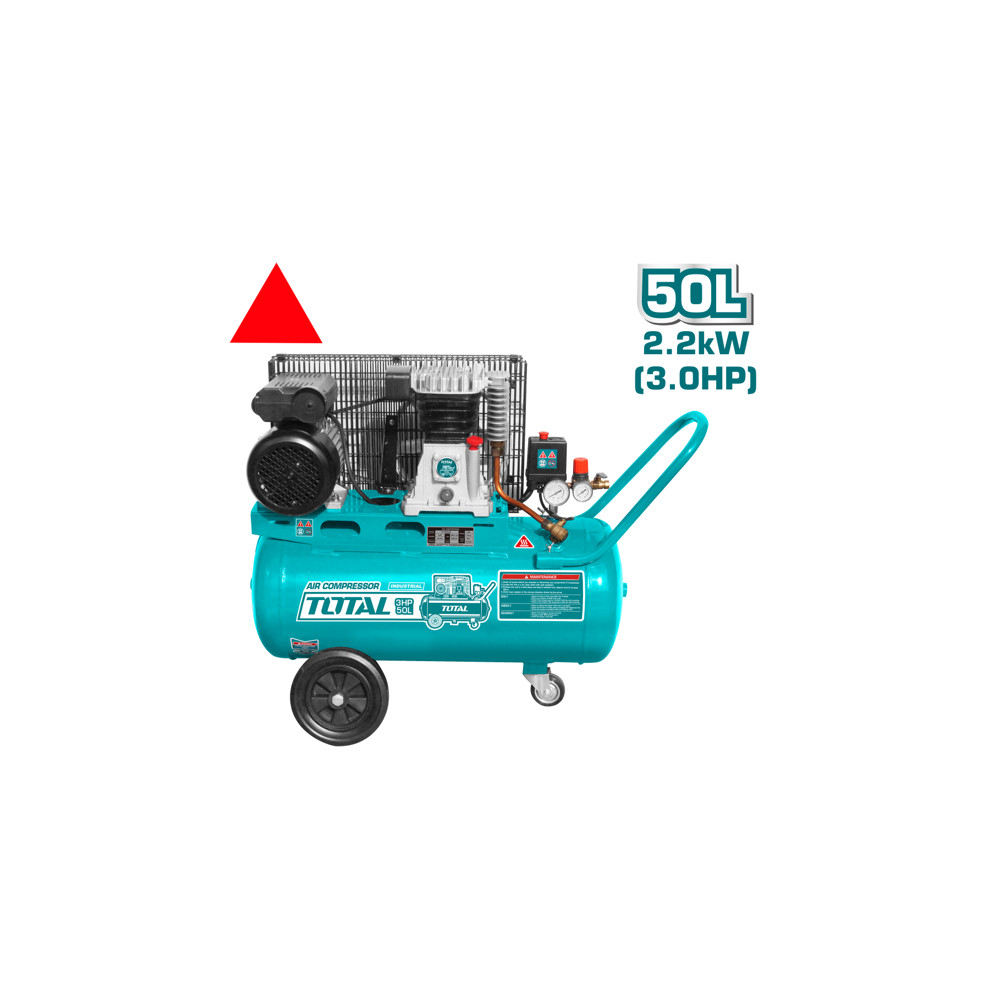 Бутален компресор TOTAL INDUSTRIAL, 50 L, 2200 W Бутален компресор TOTAL INDUSTRIAL, 50 L, 2200 W