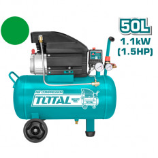 Бутален компресор TOTAL, 50 L, 1100 W