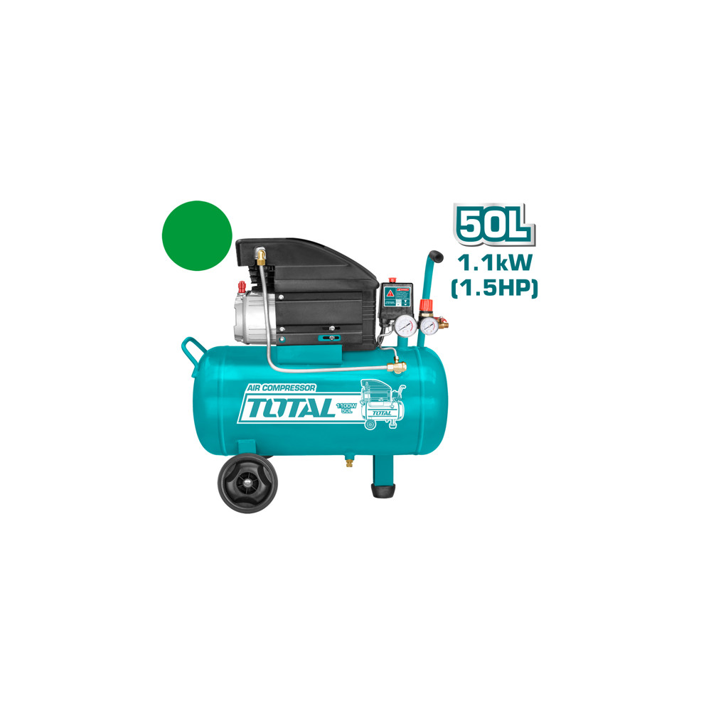 Бутален компресор TOTAL, 50 L, 1100 W Бутален компресор TOTAL, 50 L, 1100 W