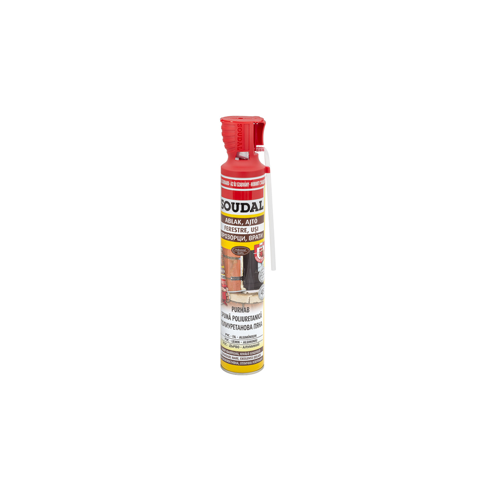 PU монтажна пяна SOUDAL, Genious Gun, 750 ml, ръчна, зимна PU монтажна пяна SOUDAL, Genious Gun, 750 ml, ръчна, зимна