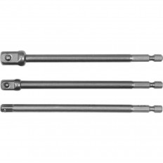 Комплект удължени адаптори 1/4" за вложки, 1/4", 3/8", 1/2", YATO, 3 части