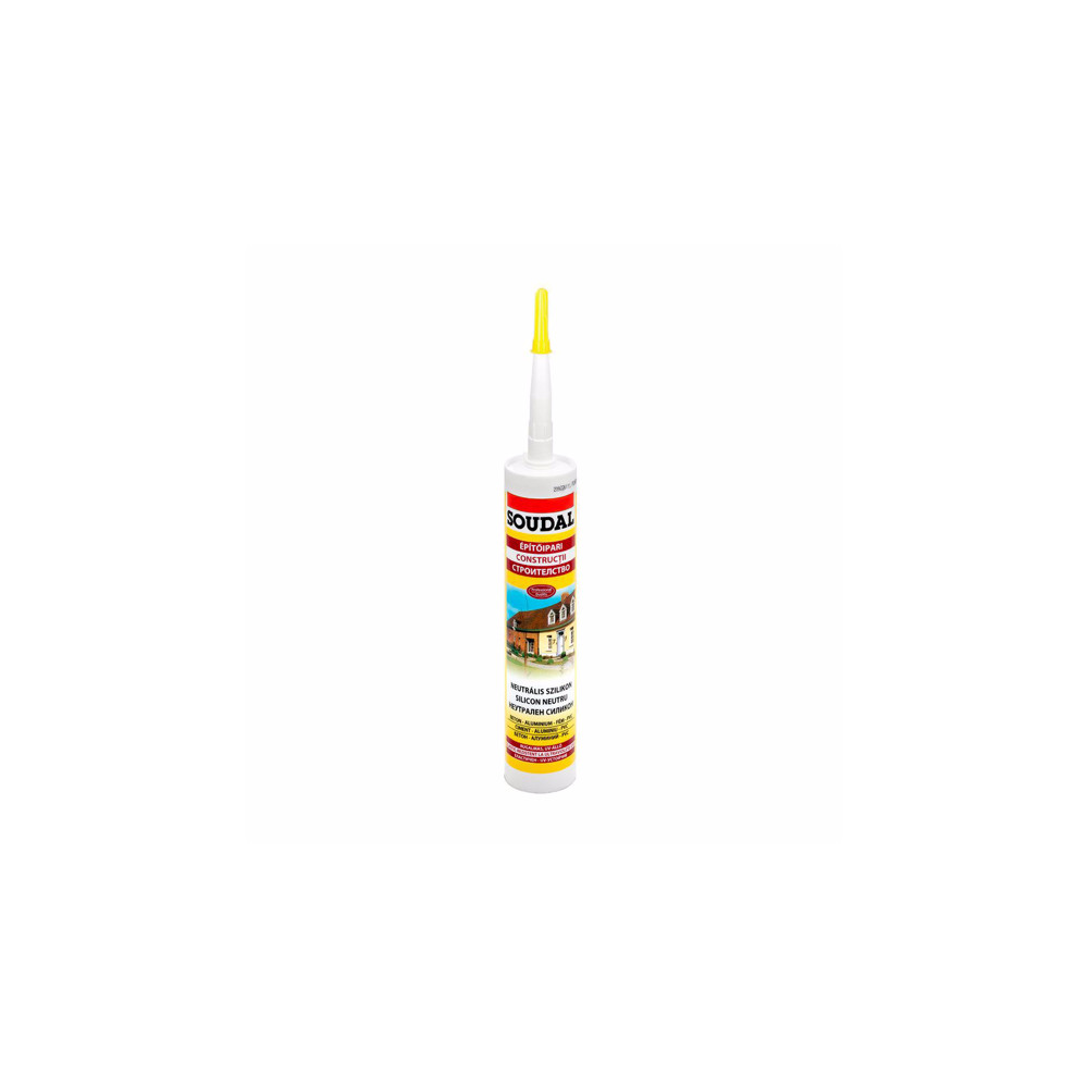 Неутрален силикон SOUDAL, 280 ml, бял Неутрален силикон SOUDAL, 280 ml, бял