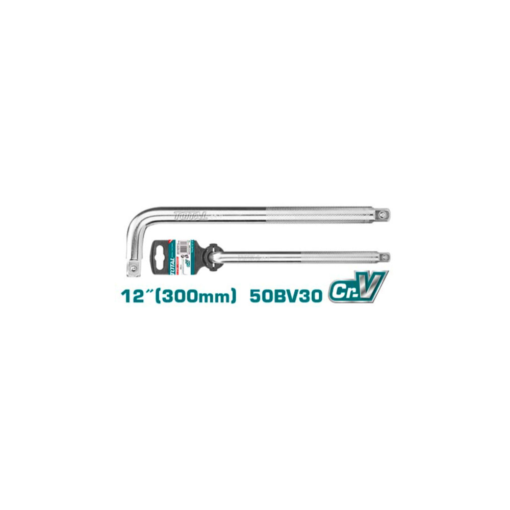 Г-образен върток за вложки TOTAL INDUSTRIAL, 1/2" x 300 мм Г-образен върток за вложки TOTAL INDUSTRIAL, 1/2" x 300 мм