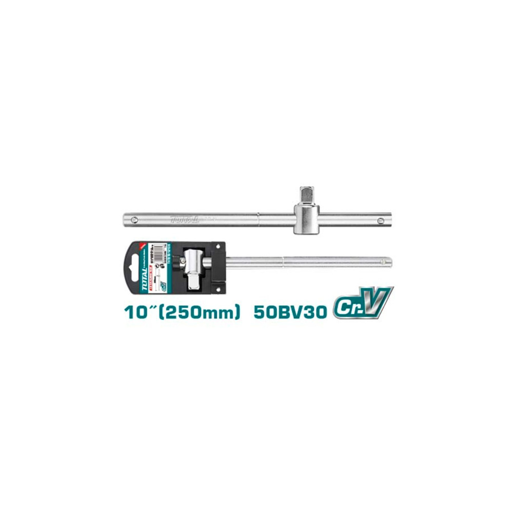 Върток за вложка с плъзгаща дръжка TOTAL INDUSTRIAL, 1/2", 250 мм Върток за вложка с плъзгаща дръжка TOTAL INDUSTRIAL, 1/2", 250 мм